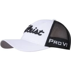 Titleist Cap Tour Performance Mesh, Weiß/schwarz -Professionelles Golfausrüstungsgeschäft 623568 weiss schwarz 01 1280x1280