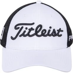 Titleist Cap Tour Performance Mesh, Weiß/schwarz