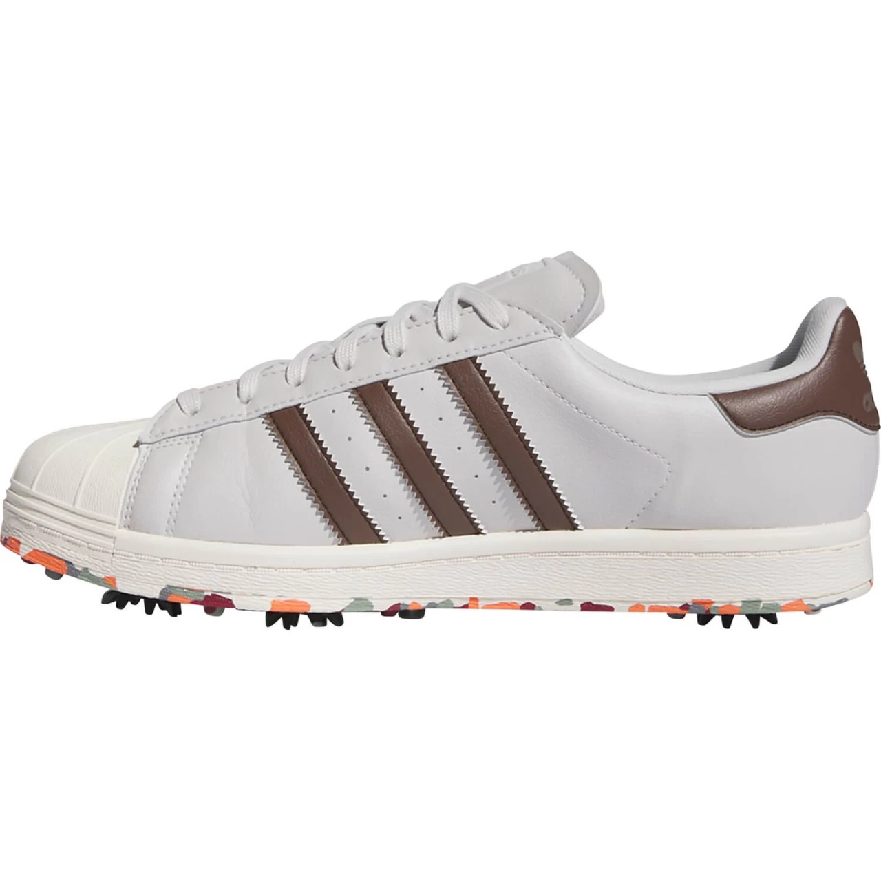 Adidas Golfschuhe Superstar, Grau/weiß 2 Adidas Golfschuhe Superstar, Grau/weiß – Bild 2