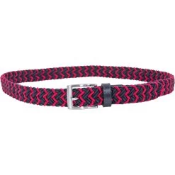 Alberto Gürtel Damen Braided Tip, Navy/rot