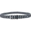 Alberto Gürtel Damen Braided Tip, Schwarz/grau