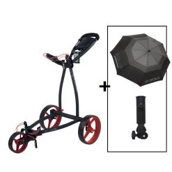 BIG MAX Golftrolley Blade IP, Schwarz/rot