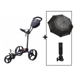 BIG MAX Golftrolley Blade Trio, Schwarz/rot