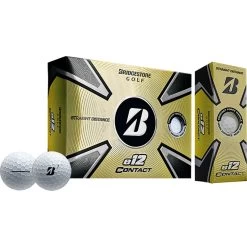 Bridgestone Golfbälle E12 Contact - 12er Pack, Weiß