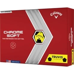 Callaway Chrome Soft Truvis Golfbälle - 12er Pack, Gelb/schwarz