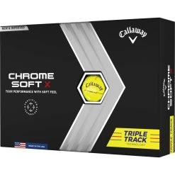 Callaway Chrome Soft X TripleTrack Golfbälle - 12er Pack, Gelb