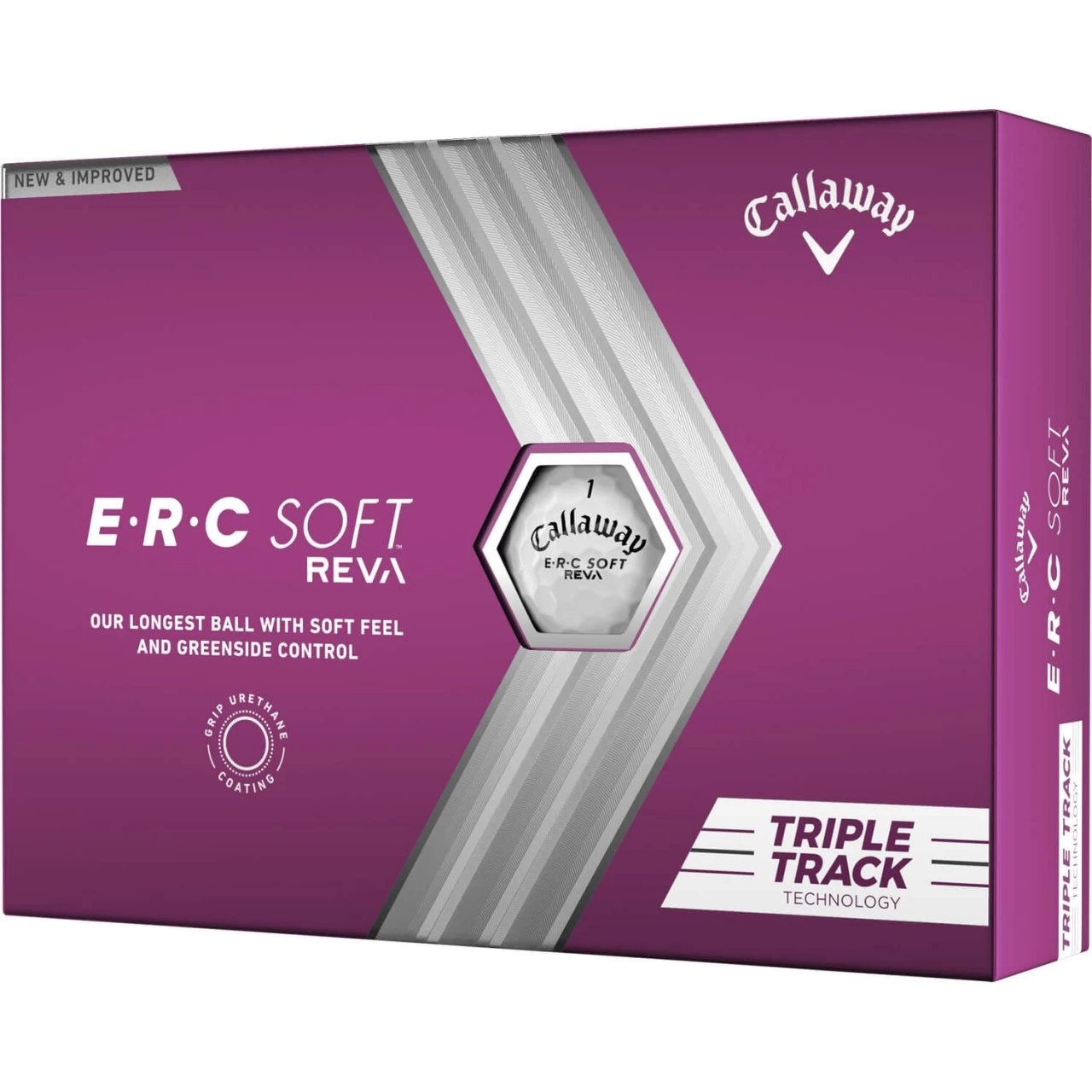 Callaway ERC Soft REVA TripleTrack 23 Golfbälle - 12er Pack, Weiß 1 Callaway ERC Soft REVA TripleTrack 23 Golfbälle - 12er Pack, Weiß