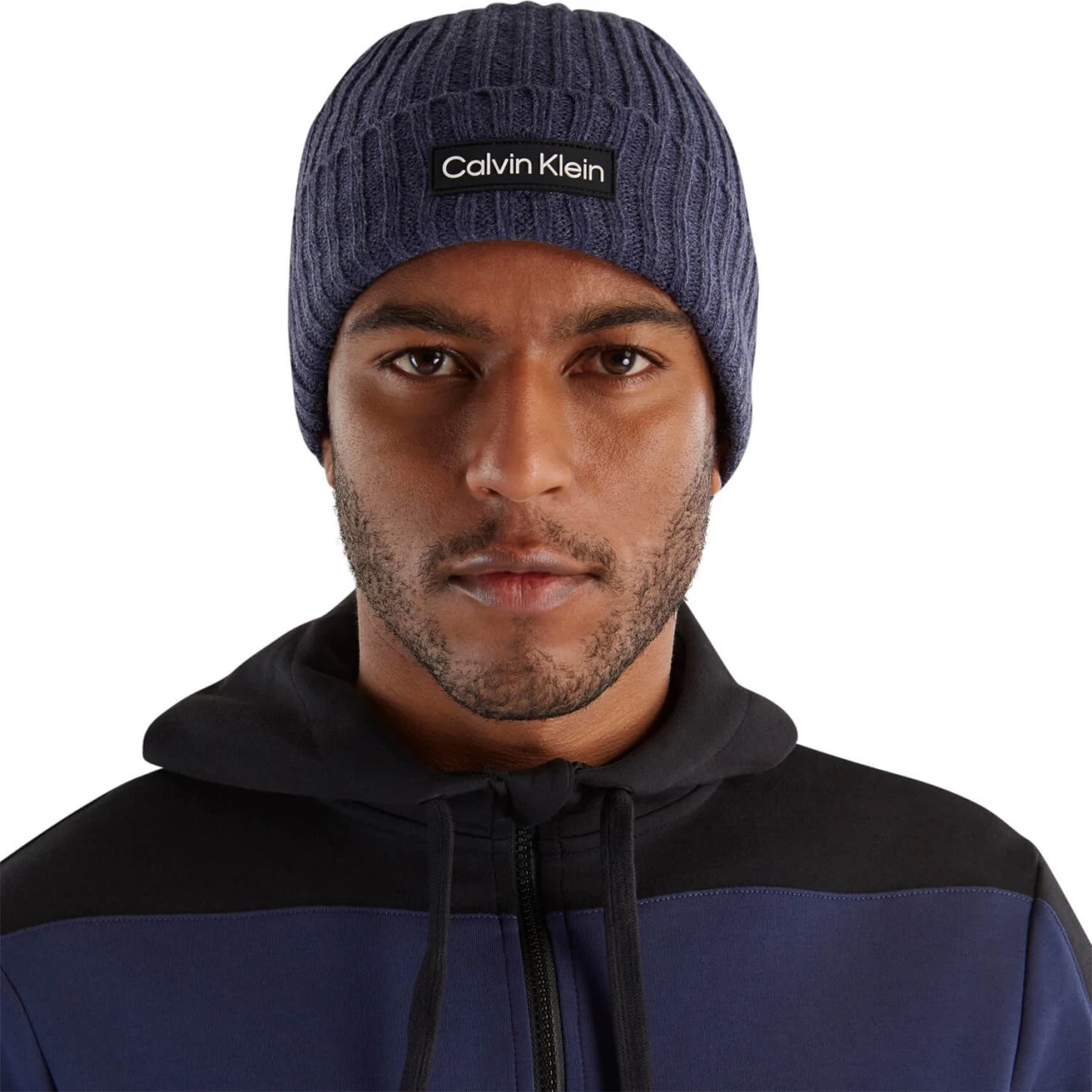 Calvin Klein Golf Beanie Chunky Knit, Blau 5 Calvin Klein Golf Beanie Chunky Knit, Blau – Bild 5