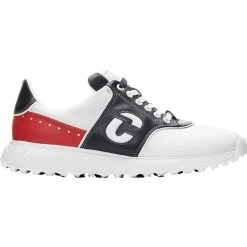 Duca Del Cosma Golfschuhe Positano, Weiß/navy/rot