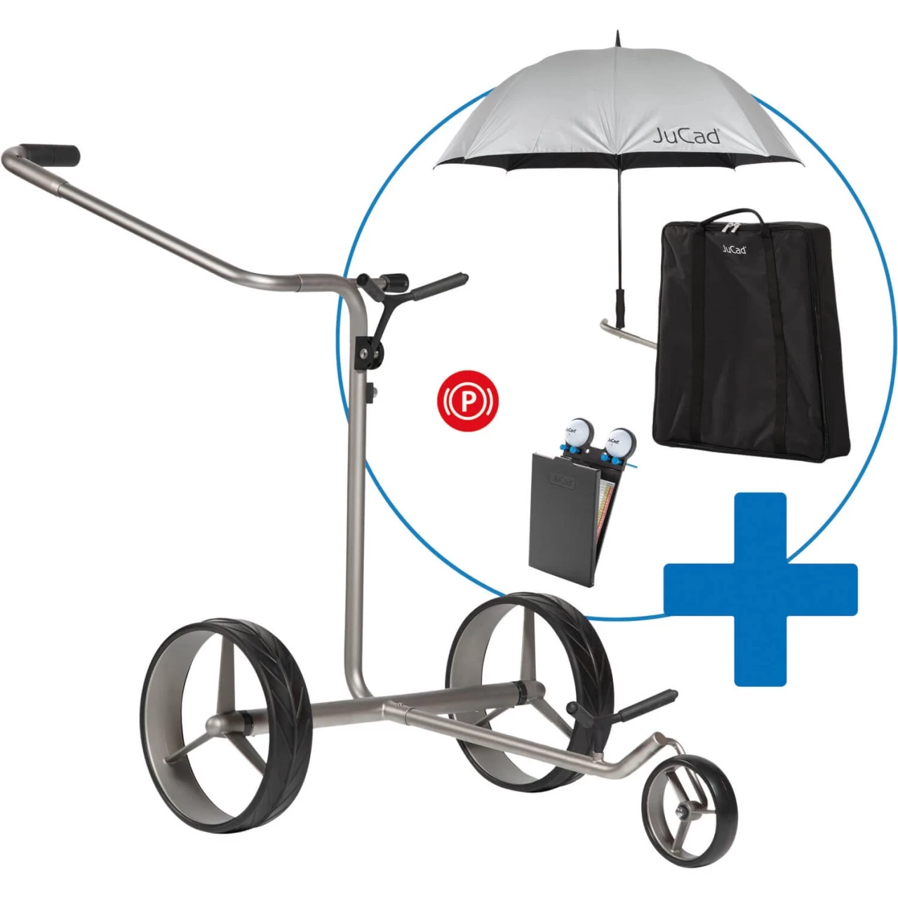 JuCad Elektro-Trolley Drive SL Titan Master SET, Silber 1 JuCad Elektro-Trolley Drive SL Titan Master SET, Silber