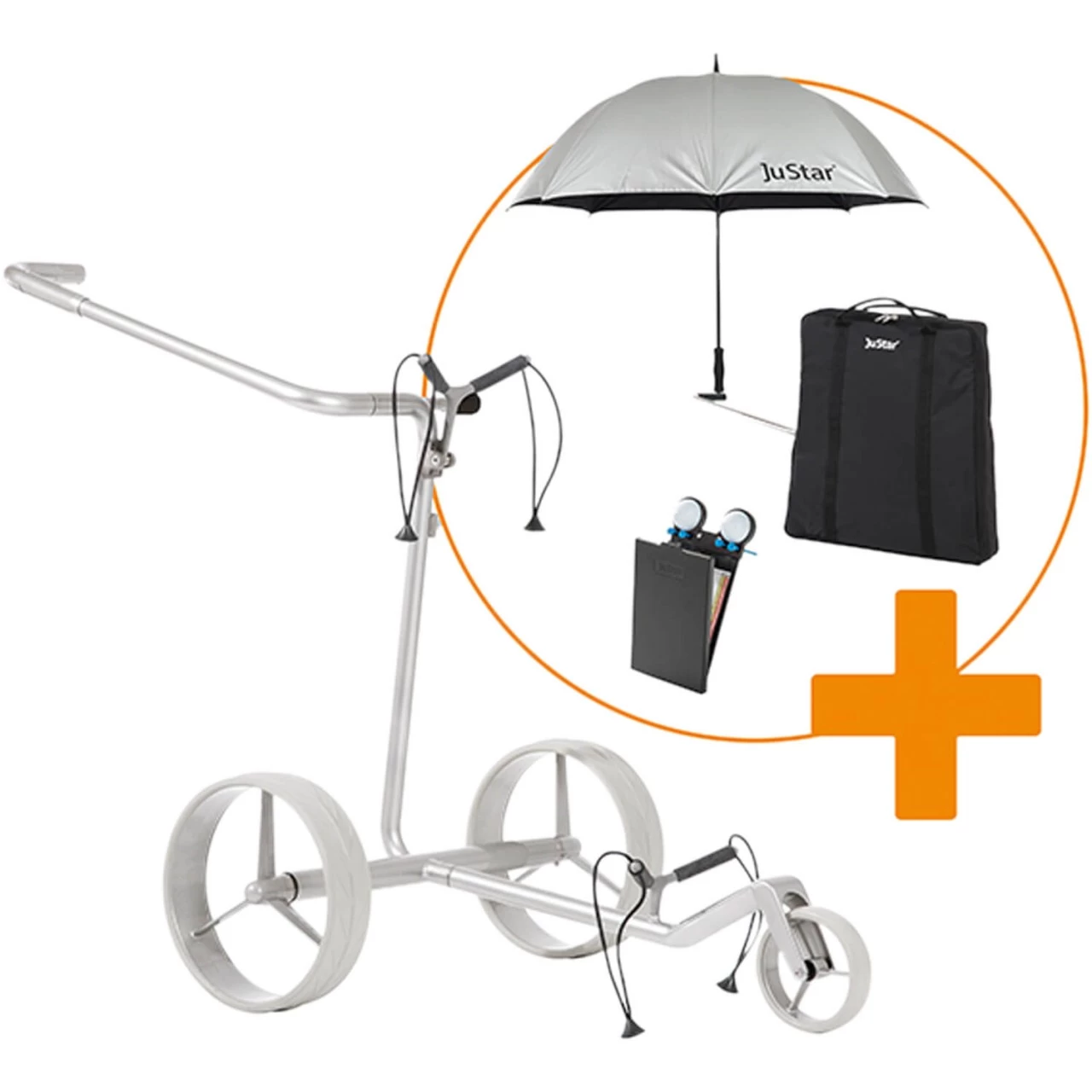 JuStar Elektro Trolley Carbon Light 3Rad - Set, Titangrau 1 JuStar Elektro Trolley Carbon Light 3Rad - Set, Titangrau