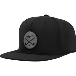 Mizuno Cap Crossed Clubs Snapback, Schwarz