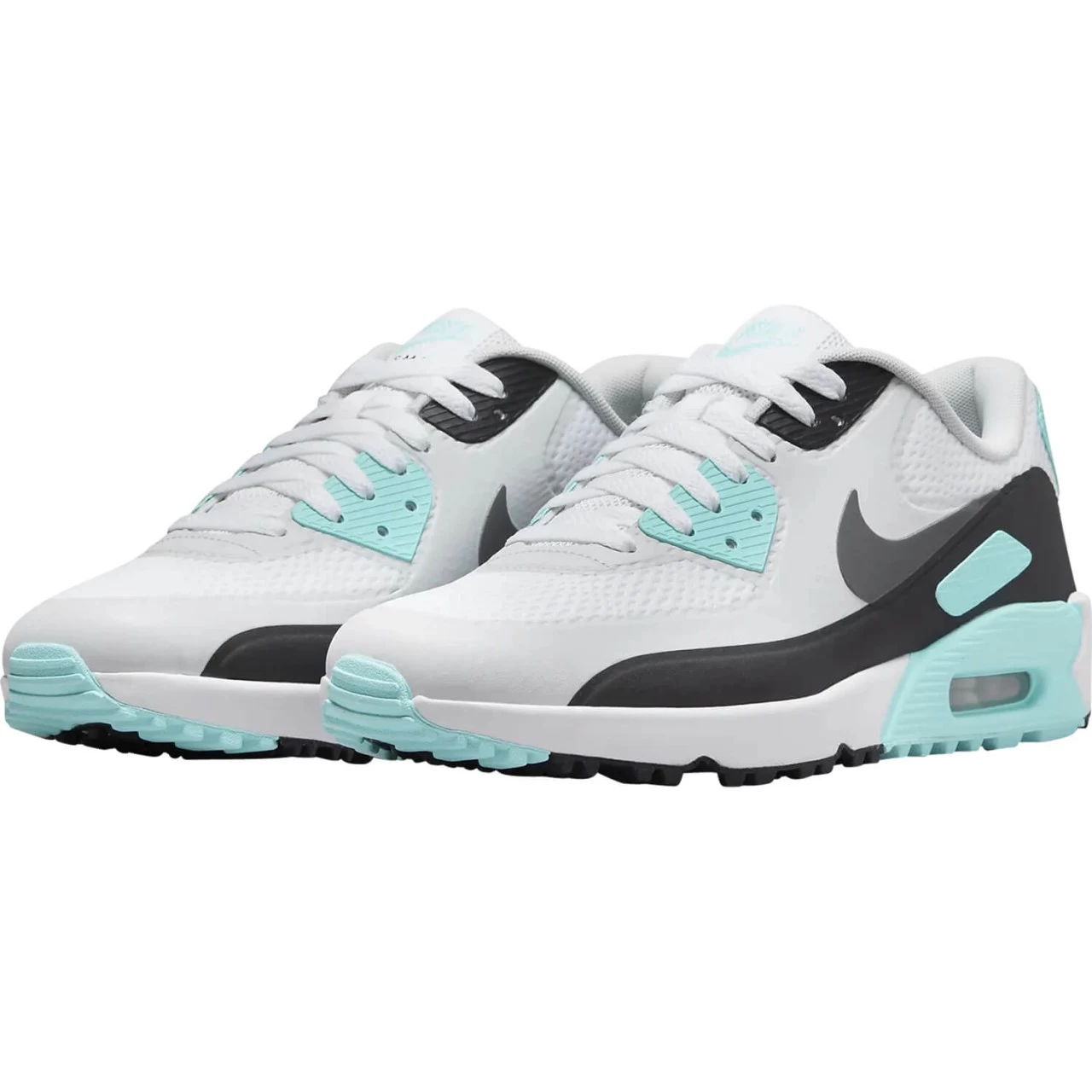 Nike Golf Golfschuhe Air Max 90 G, Weiß/blau/grau 3 Nike Golf Golfschuhe Air Max 90 G, Weiß/blau/grau – Bild 3