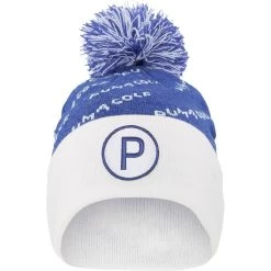 Puma Mütze Pom Beanie, Blau/weiß
