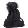 Röhnisch Mütze Pom Braid Beanie, Schwarz