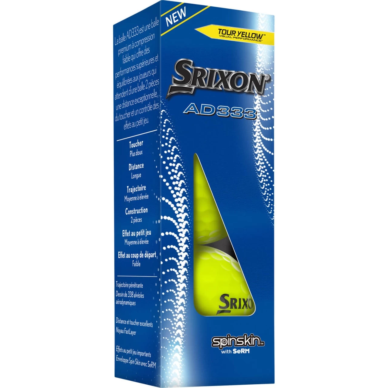 Srixon AD333 (10) Golfbälle - 12er Pack, Gelb 2 Srixon AD333 (10) Golfbälle - 12er Pack, Gelb – Bild 2
