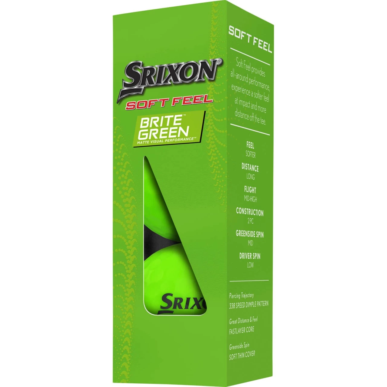 Srixon Golfball Soft Feel Brite - 12er Pack, Grün 2 Srixon Golfball Soft Feel Brite - 12er Pack, Grün – Bild 2