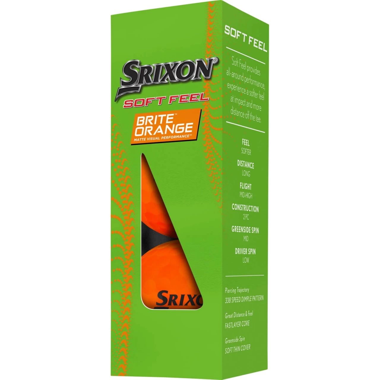 Srixon Golfball Soft Feel Brite - 12er Pack, Orange 2 Srixon Golfball Soft Feel Brite - 12er Pack, Orange – Bild 2
