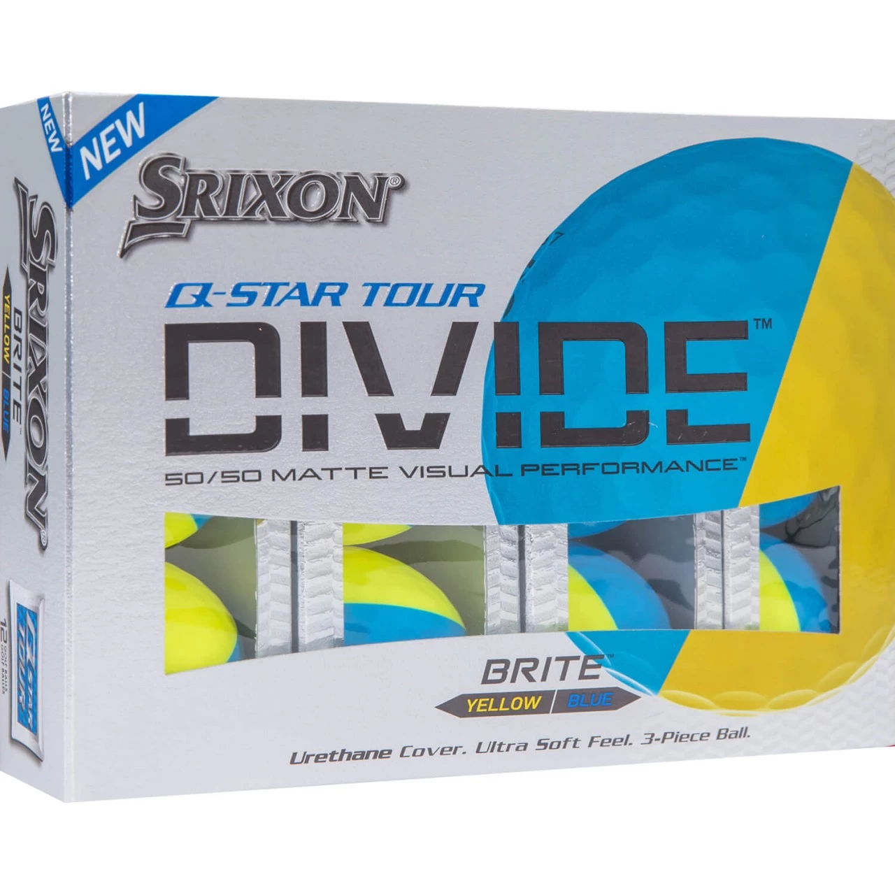 Srixon Q-Star Divide Golfbälle - 12er Pack, Gelb/blau 1 Srixon Q-Star Divide Golfbälle - 12er Pack, Gelb/blau